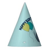 Pit Bull Puppy Dog mit Brille und Balloons Partyhütchen (Links)