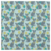 Pit Bull Puppy Dog mit Brille und Balloons Stoff (Muster)