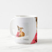 Pit Bull Puppy-Liebe in rosa XOXO Kaffeetasse (Vorderseite Links)