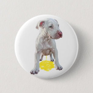 Pit Bull Puppy Piddles OOPS Button