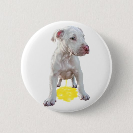 Pit Bull Puppy Piddles OOPS Button (Vorderseite)