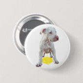 Pit Bull Puppy Piddles OOPS Button (Vorne & Hinten)