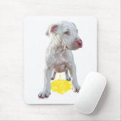 Pit Bull Puppy Piddles OOPS Mousepad (Mit Mouse)
