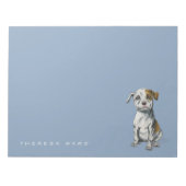 Pit Bull Puppy Sketch Zeichnend | Name hinzufügen Notizblock (Vorderseite)