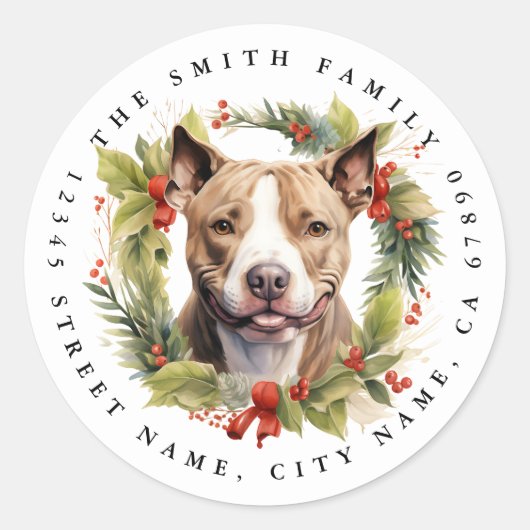 Pit Bull Round Stickers (Vorderseite)