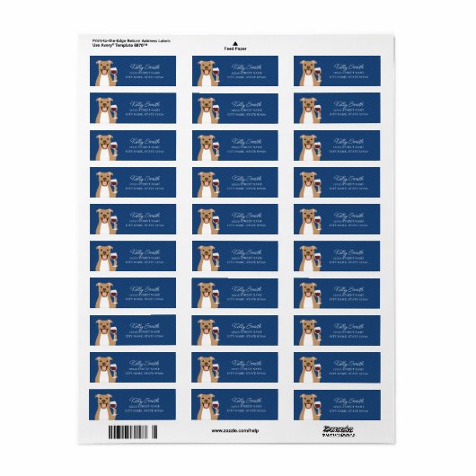 Pit Bull Rücksendeadressen-Aufkleber (Vorne)