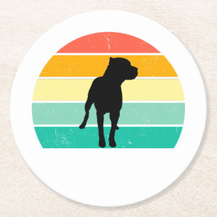 Pit Bull Runder Pappuntersetzer