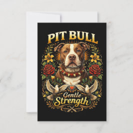 Pit Bull: Sanfte Stärke Dankeskarte