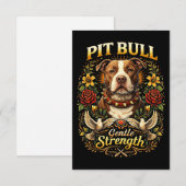 Pit Bull: Sanfte Stärke Dankeskarte (Vorne/Hinten)