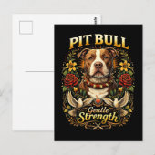 Pit Bull: Sanfte Stärke Postkarte (Vorne/Hinten)