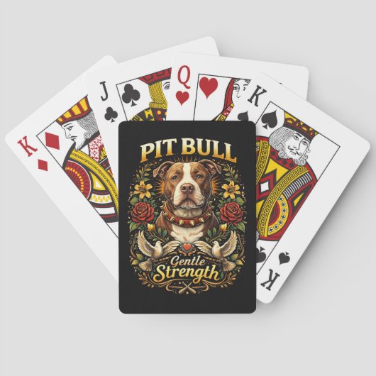 Pit Bull: Sanfte Stärke Spielkarten (Rückseite)