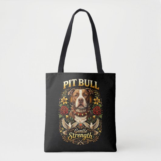 Pit Bull: Sanfte Stärke Tasche (Vorderseite)