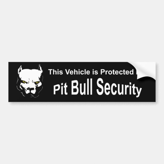 Pit Bull Security Autoaufkleber (Vorne)