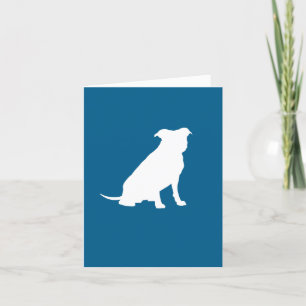 Pit Bull Silhouette Babydusche Welpenhund Dankeskarte