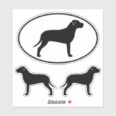 Pit Bull Silhouetten Vinyl Sticker Set (Blatt)