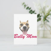 Pit Bull Smile Bully Mama Postkarte (Stehend Vorderseite)