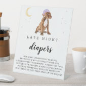 Pit Bull Spate Night Diapers Beagle Wasserfarbzeic Sockelschild (In Situ)