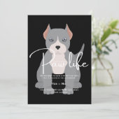 Pit Bull-Spiel-Datum Einladung (Stehend Vorderseite)