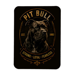 Pit Bull Stark Treu Unerschrocken Hundezucht Erbe Magnet