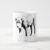 Pit Bull, steter Blick Jumbo-Tasse (Vorderseite)