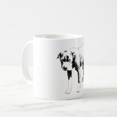 Pit Bull, steter Blick Kaffeetasse (Vorderseite Links)