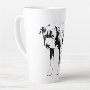 Pit Bull, steter Blick Milchtasse