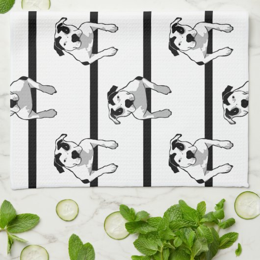 Pit Bull T-Bone Grafik Handtuch (Gefaltet)