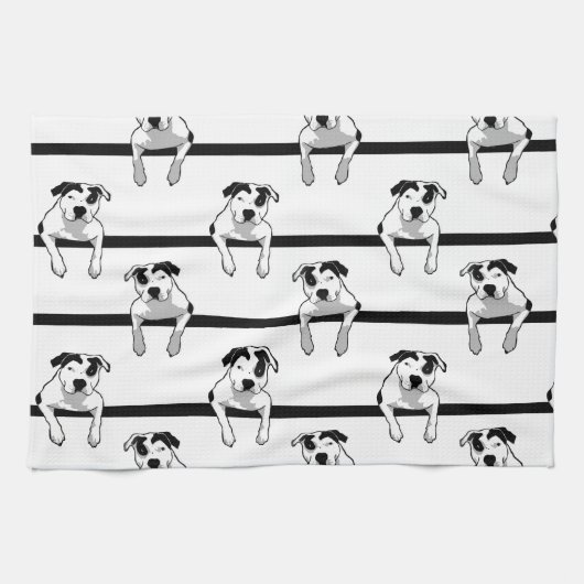 Pit Bull T-Bone Grafik Handtuch (Horizontal)