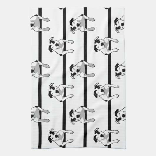 Pit Bull T-Bone Grafik Handtuch (Vertikal)