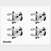 Pit Bull T-Bone Grafik Rechteckiger Aufkleber (Blatt)