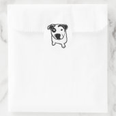 Pit Bull T-Bone Grafik Runder Aufkleber (Tasche)
