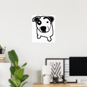 Pit Bull T-Bone Graphic Poster (Heimbüro)