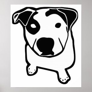 Pit Bull T-Bone Graphic Poster