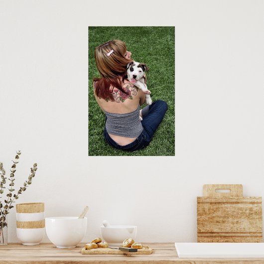 Pit Bull T-Bone Lucky Puppy Poster (Küche)