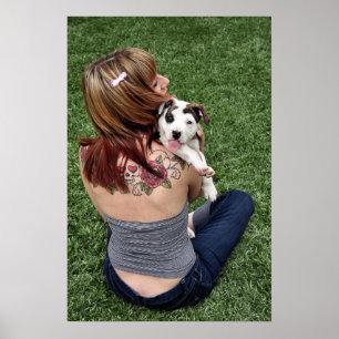 Pit Bull T-Bone Lucky Puppy Poster