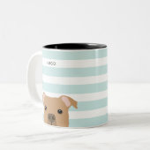 Pit Bull-Tasse Zweifarbige Tasse (Vorderseite Links)