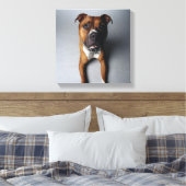 Pit Bull Terrier belagern Leinwanddruck (Insitu (Schlafzimmer))