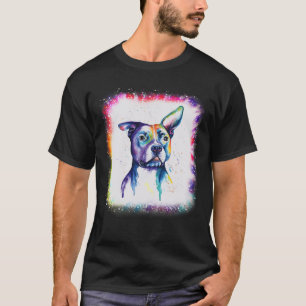 Pit-Bull Terrier Dog, Dad Mom Boy Girl Tie Dye Ble T-Shirt