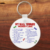 PIT BULL TERRIER-Eigenschaftengesetze 2 Schlüsselanhänger (Vorderseite)