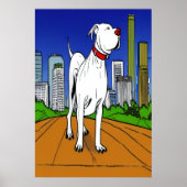 Pit Bull Terrier im Park | AI Art Poster (Vorne)