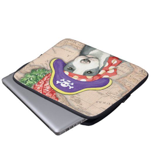 Pit Bull Terrier Pirate Laptop Sleeve (Vorne Knopf)