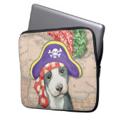 Pit Bull Terrier Pirate Laptop Sleeve (Vorderseite Links)