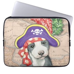 Pit Bull Terrier Pirate Laptop Sleeve