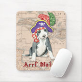 Pit Bull Terrier Pirate Mousepad (Mit Mouse)