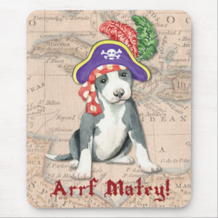Pit Bull Terrier Pirate Mousepad
