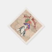 Pit Bull Terrier Pirate Serviette (Ecke)