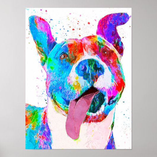 Pit Bull Terrier Pop Poster (Vorne)