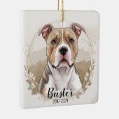 Pit Bull Terrier Weihnachtsgeschenk im Ornament (Rechts)