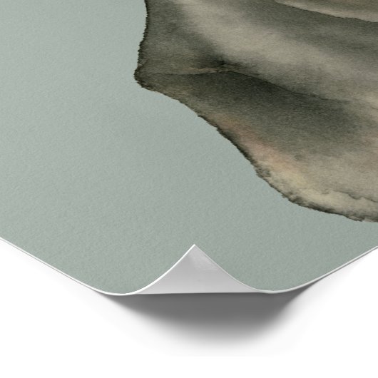 Pit Bull Terrier Welpe Dog Wasserfarbe Kunst Poster (Ecke)