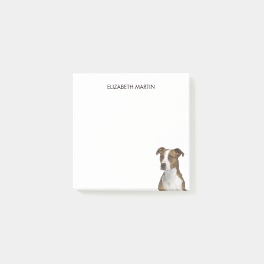 Pit Bull Type Dog Post-it Klebezettel (Vorderseite)